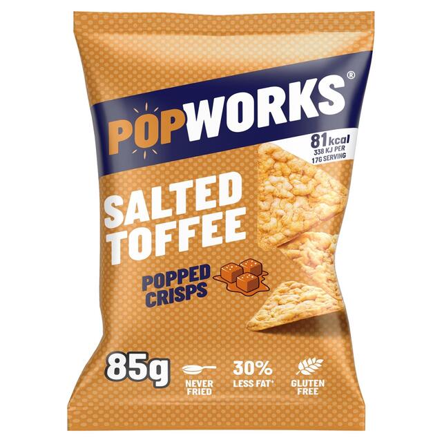 Popworks Salted Toffee Popped Crisps Sharing Bag