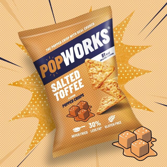 Popworks Salted Toffee Popped Crisps Sharing Bag thumbnail 6