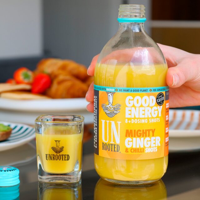 Unrooted Drinks Good Energy Mighty Ginger & Chilli Dosing 8 Shots thumbnail 2