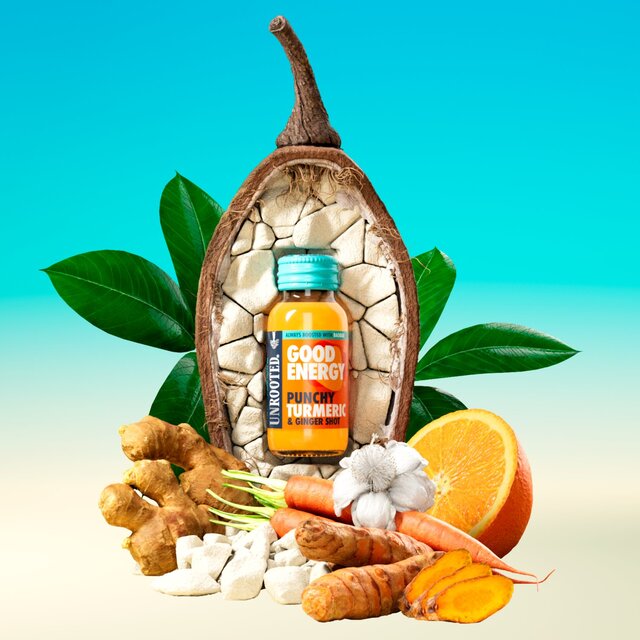 Unrooted Drinks Good Energy Punchy Turmeric & Ginger Single Shot thumbnail 2
