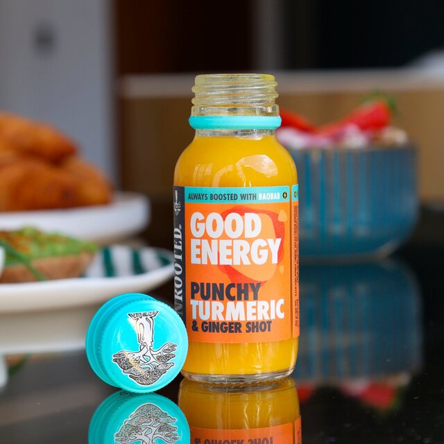 Unrooted Drinks Good Energy Punchy Turmeric & Ginger Single Shot thumbnail 3