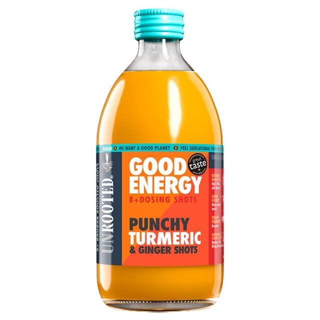 Unrooted Drinks Good Energy Punchy Turmeric & Ginger Dosing 8 Shots