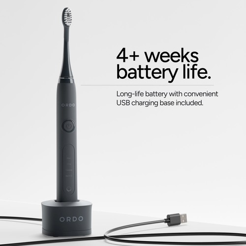 Ordo Sonic+ Toothbrush & Charging Travel Case - Charcoal Grey thumbnail 3
