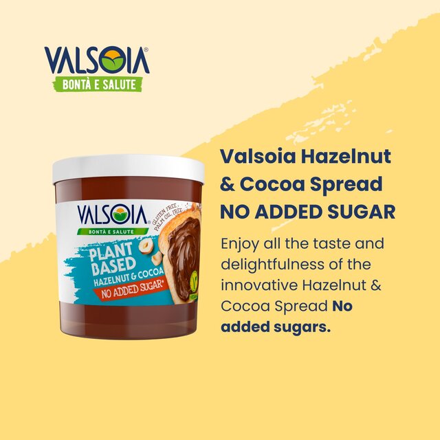 Valsoia No Added Sugar Dairy Free Hazelnut Spread thumbnail 2