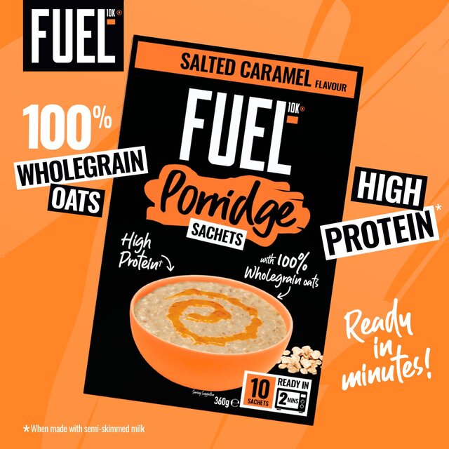 FUEL 10K  Salted Caramel Protein Porridge Oat Cereal Sachets thumbnail 3