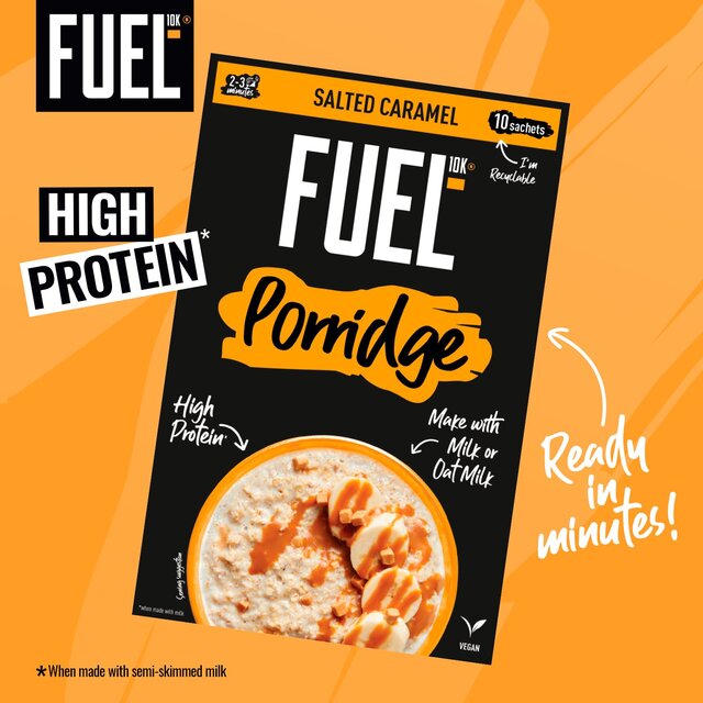 FUEL 10K  Salted Caramel Protein Porridge Oat Cereal Sachets thumbnail 5