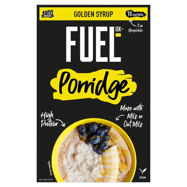 FUEL 10K Golden Syrup Protein Porridge Oat Cereal Sachets