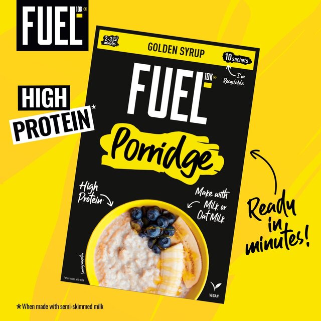 FUEL 10K Golden Syrup Protein Porridge Oat Cereal Sachets thumbnail 5