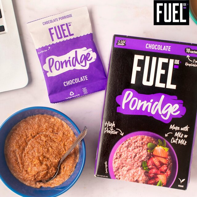 FUEL 10K Chocolate Protein Porridge Sachets Oat Cereal Sachets thumbnail 6
