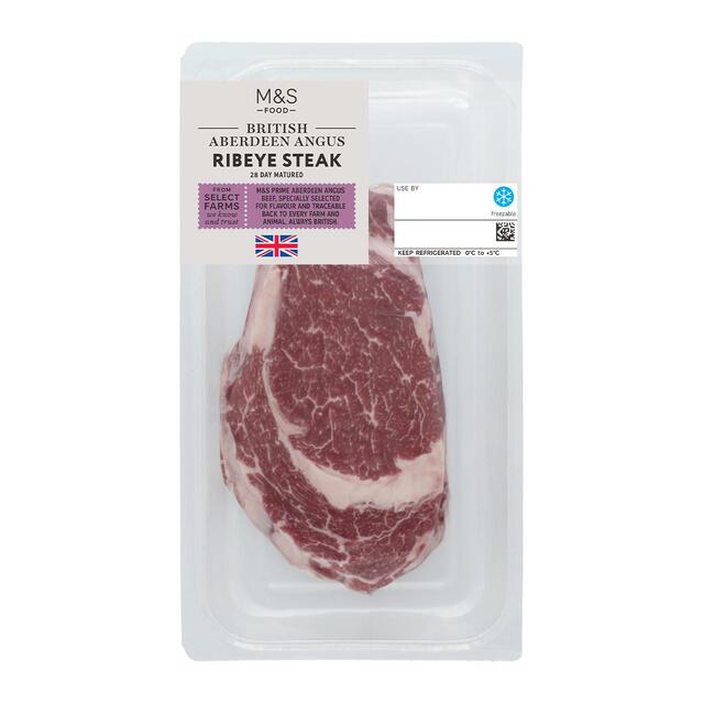 M&S Aberdeen Angus Ribeye Steak thumbnail 2