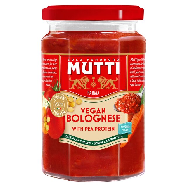 Mutti Vegan Bolognese Pasta Sauce with Pea Protein No Added Sugar