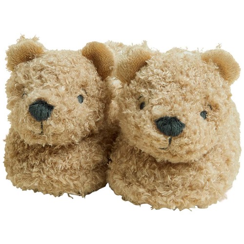 M&S Kids Spencer Bear Slippers, Size 6, Light Brown thumbnail 3
