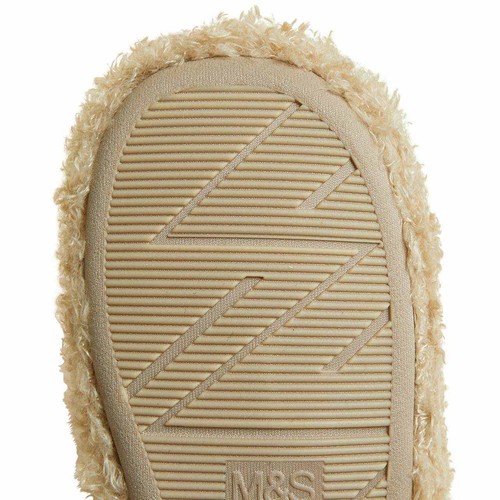 M&S Kids Spencer Bear Slippers, Size 6, Light Brown thumbnail 4