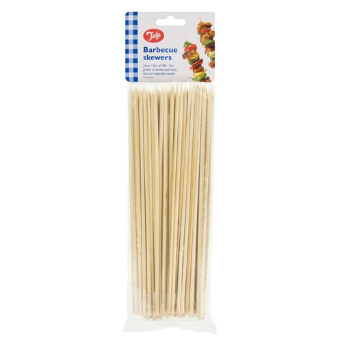 Tala 100 Bamboo Kebab Skewers 25.5cm Long 