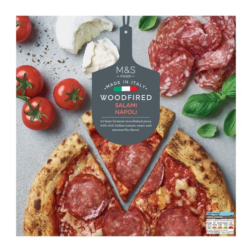 M&S Stonebaked Woodfired Salami Napoli Pizza Frozen
