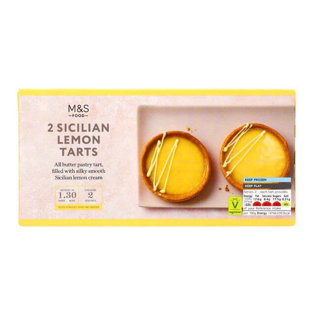 M&S 2 Sicilian Lemon Tarts Frozen