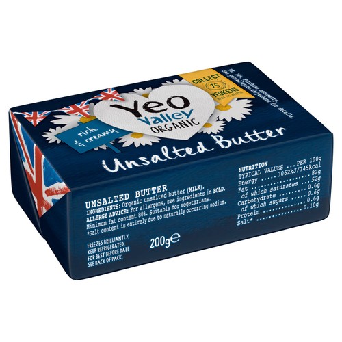 Yeo Valley Organic Unsalted Butter thumbnail 2