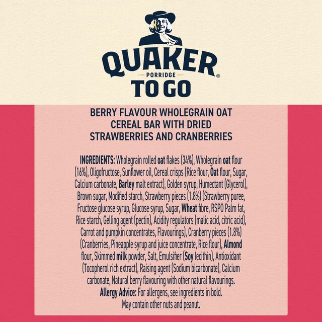 Quaker Porridge to Go Mixed Berries thumbnail 2