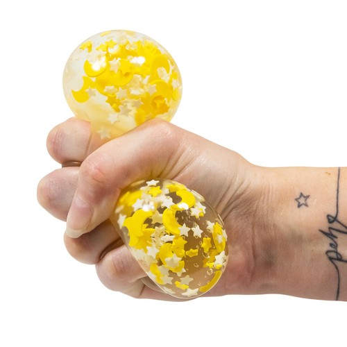 Scrunchems Moons and Starts Glow in the Dark Squish Ball thumbnail 4
