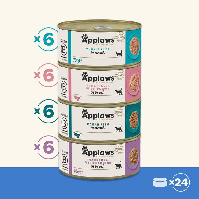 Applaws Cat Tin Fish Selection in Broth Multipack thumbnail 5