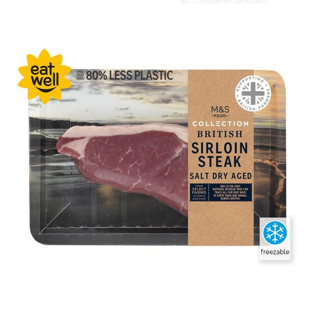 M&S Collection British Sirloin Steak Salt Dry Aged
