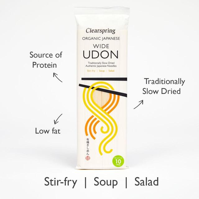 Clearspring Organic Japanese Wide Udon Noodles thumbnail 2