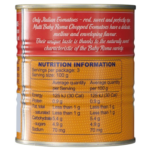 Mutti Baby Plum Italian Chopped Tomatoes - Naturally Sweeter thumbnail 3