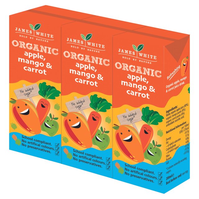James White Organic Kids Apple, Mango & Carrot