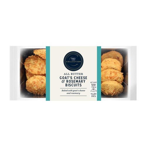 M&S Collection All Butter Goat's Cheese & Rosemary Biscuits thumbnail 2