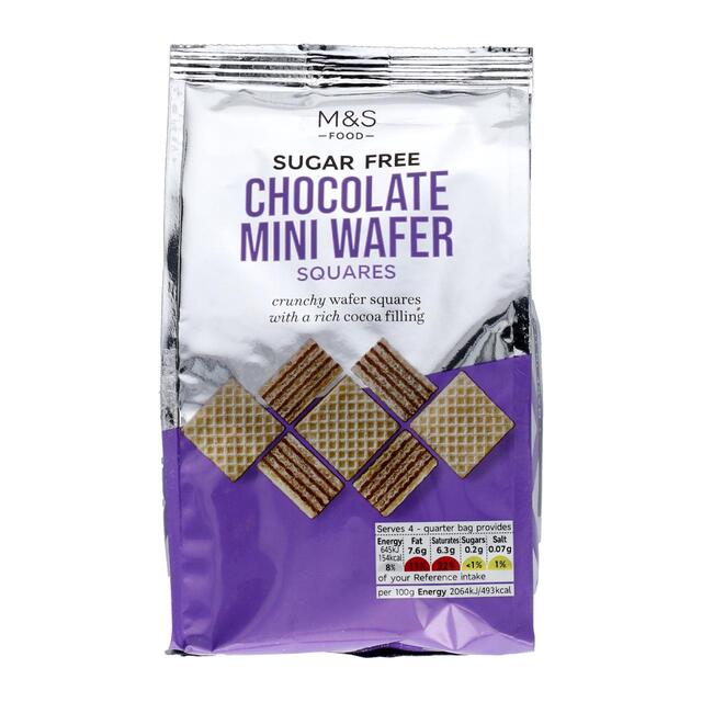 M&S Sugar Free Chocolate Wafer Squares