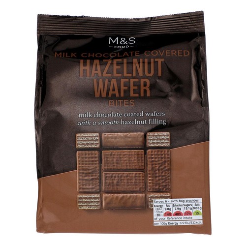 M&S Milk Chocolate Hazelnut Wafer Bites