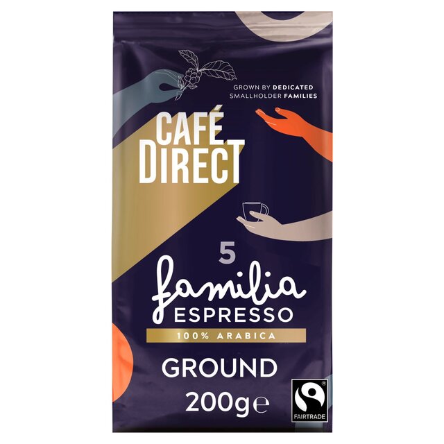 Cafedirect Fairtrade Familia Espresso Ground Coffee