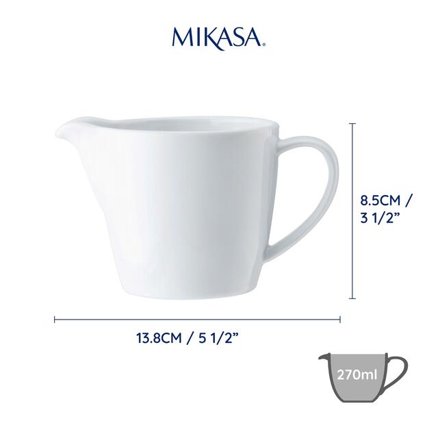 Mikasa Chalk Porcelain Jug, 270ml, Labelled thumbnail 2