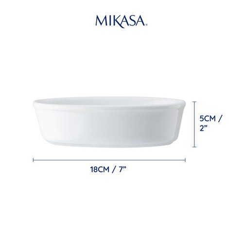 Mikasa Chalk Porcelain Oval Pie Dish thumbnail 2