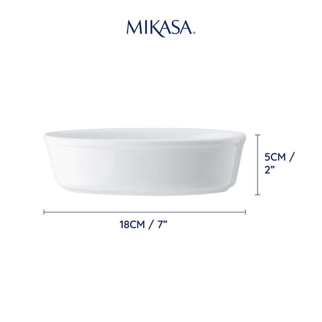 Mikasa Chalk Porcelain Oval Pie Dish thumbnail 2