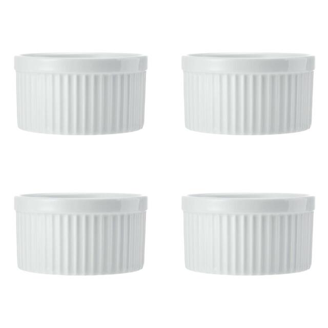 Mikasa Chalk 4pc Porcelain Ramekin Set, 10cm, Gift boxed