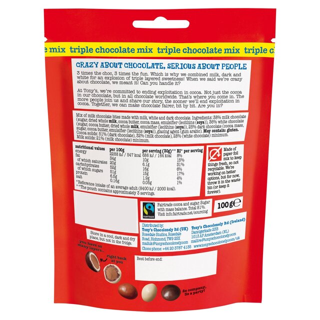 Tony's Chocolonely Littl' Bits Triple Chocolate Mix thumbnail 2