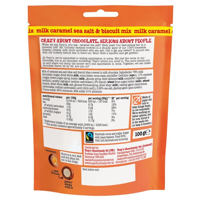 Tony's Chocolonely Littl' Bits Milk Caramel Sea Salt & Biscuit Mix thumbnail 2