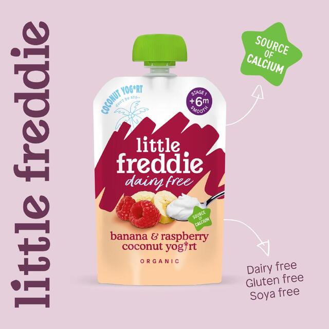 Little Freddie Organic Banana & Raspberry Dairy Free Yoghurt thumbnail 2