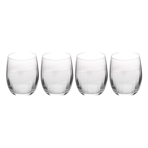 Mikasa Treviso 4pc Stemless Glasses, 350ml, Gift boxed