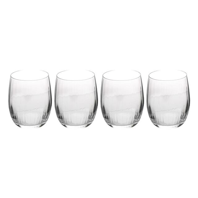 Mikasa Treviso 4pc Stemless Glasses, 350ml, Gift boxed
