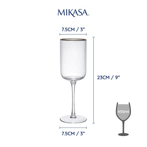 Mikasa Sorrento 4pc Red Wine Glasses, 450ml, Gift boxed thumbnail 3