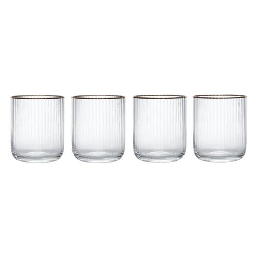Mikasa Sorrento 4pc Stemless Glasses, 400ml, Gift boxed