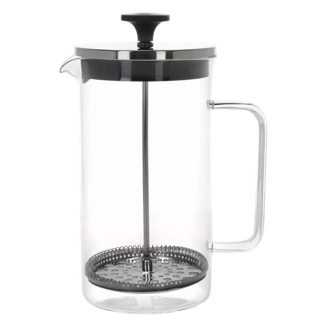 La Cafetiere Glass Cafetiere, 8-Cup, Clear/Black