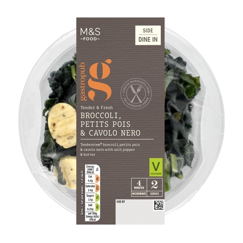 M&S Gastropub Tenderstem Broccoli Petit Pois & Cavolo Nero Side thumbnail 2