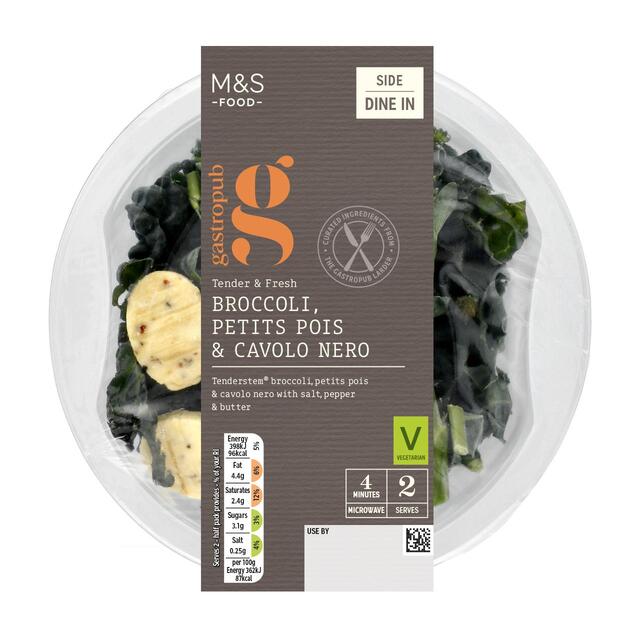 M&S Gastropub Tenderstem Broccoli Petit Pois & Cavolo Nero Side thumbnail 2