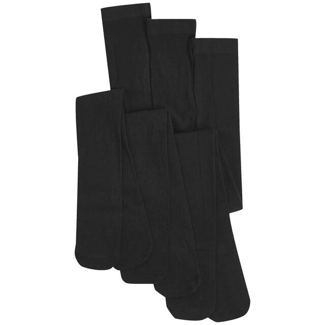 M&S Girls School Tights, 3 Pack, 2-3 Years, Black thumbnail 2