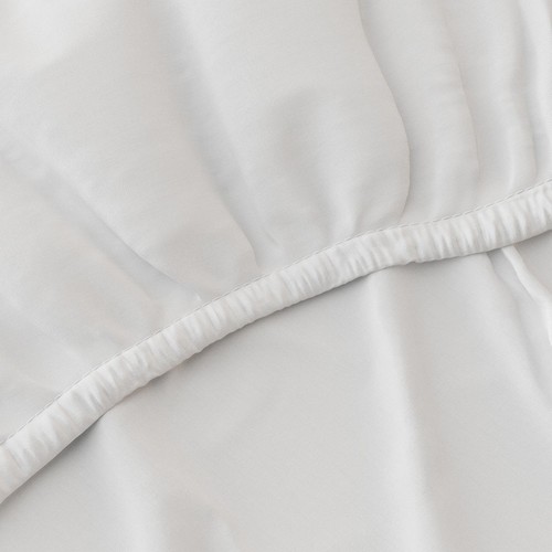 M&S Egyptian Cotton 230 Thread Count Fitted Sheet, Single, Ice White thumbnail 2
