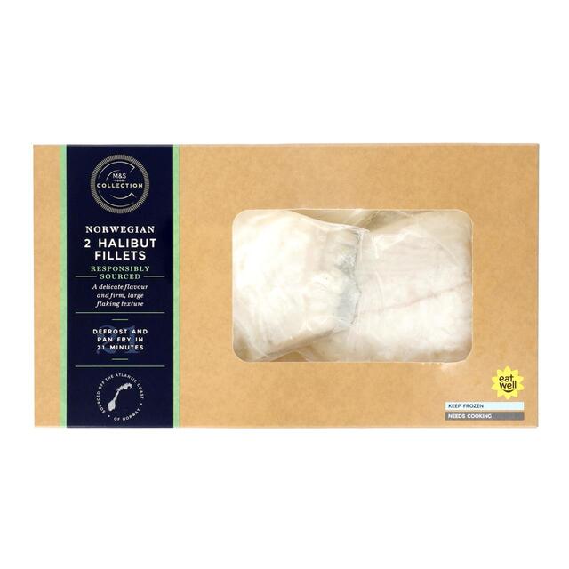 M&S 2 Halibut Fillets Frozen