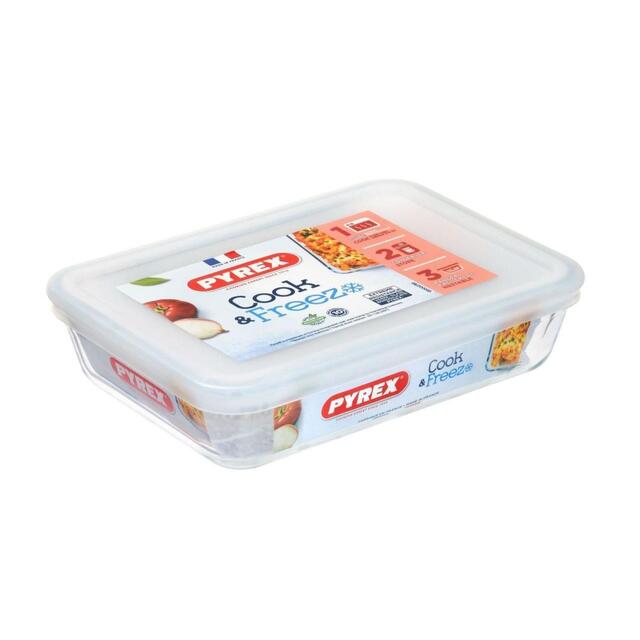 Pyrex Cook & Freeze Dish with Lid 0.8L